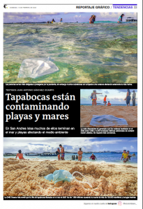 Tapabocas están contaminando playas