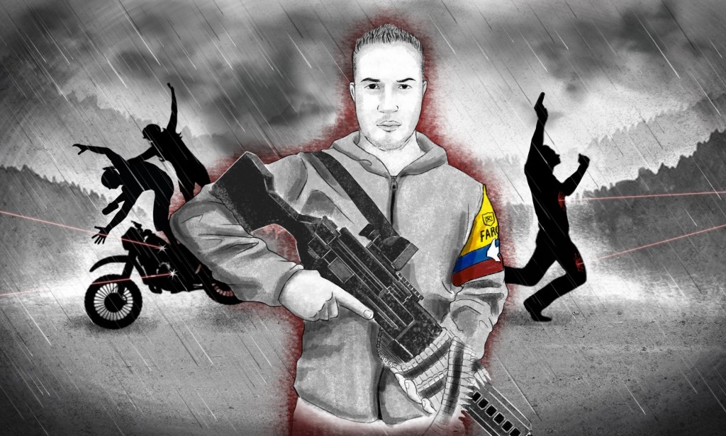 Ya está al aire la historia del terrorista alias "Cabuyo", en el podcast de Revelaciones del Bajo Mundo. Ilustración de Tomás Giraldo.