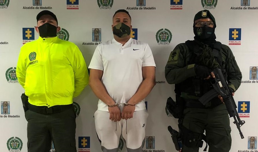 Jhon Fredy Pabón (“Toño”) fue capturado en 2020 y condenado a seis años de cárcel por concierto para delinquir. Foto cortesía de la Policía.