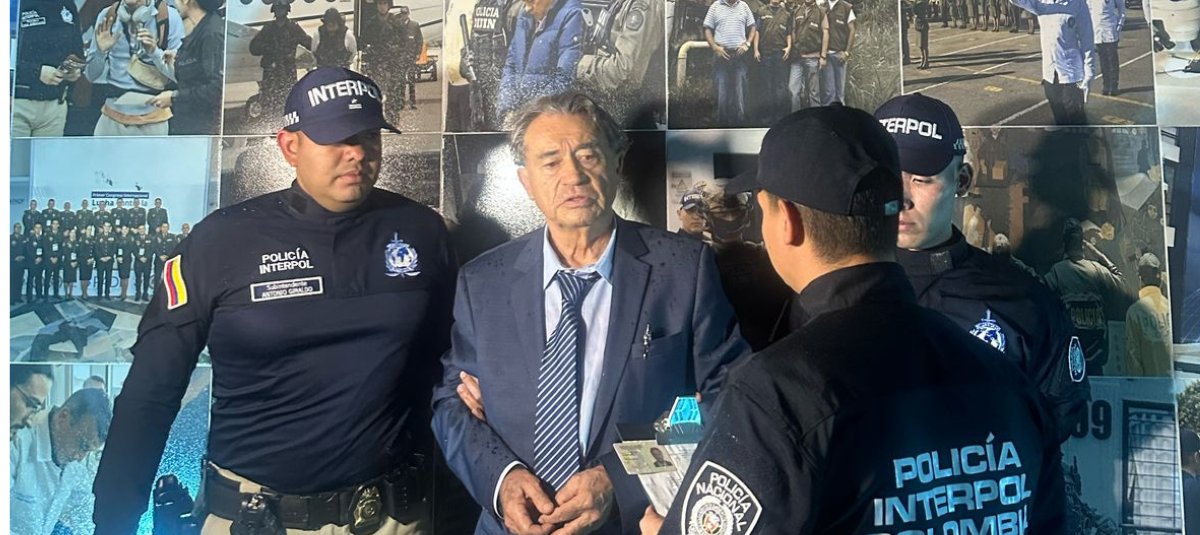 Carlos Enrique Lehder Rivas pagó 33 años de cárcel en Estados Unidos y ya está libre en Colombia. Foto cortesía de Policía.